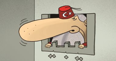 أردوغان يتدخل فيما لا يعنيه فى الشأن الليبى بكاريكاتير إماراتى