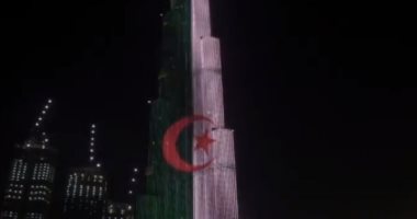صور.. "برج خليفة" يتزين بعلم الجزائر احتفالا باليوم الوطني