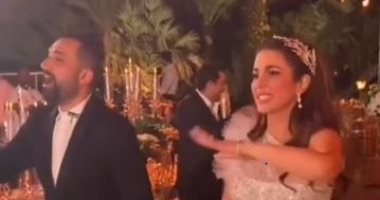 شاهد درة تختتم حفل زفافها بالرقص على أغنية تونسية "الله يزين عليا"