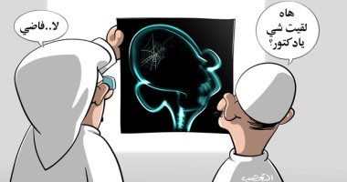 كاريكاتير سعودى يسلط الضوء على التعصب الرياضى وآثاره على العقل والجسد