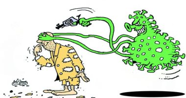 مفاجآت مميتة لفيروس كورونا بموجة الانتشار الثانية فى كاريكاتير عمانى