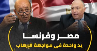 مصر وفرنسا.. يد واحدة فى محاربة الإرهاب.. إنفوجراف