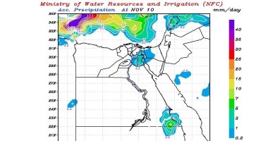 الرى تتوقع سقوط أمطار خفيفة غدا بالسواحل الجنوبية للبحر الأحمر وخليج السويس
