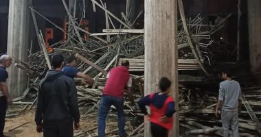 إصابة عاملين عقب سقوط سقالة صب مئذنة مسجد بالعاشر من رمضان 