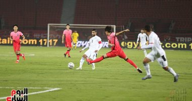 منتخب مصر الأولمبى يتعادل سلبيًا مع كوريا الجنوبية فى الشوط الأول.. صور