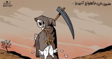 كاريكاتير اليوم.. الحرب فى إثيوبيا تقتل حمامة السلام