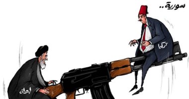 كاريكاتير صحيفة إماراتية .. لعبة تركيا وإيران لاحتلال سوريا