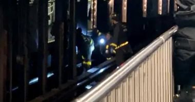 نجاة سيدة أمريكية بأعجوبة دفعها متشرد تحت عجلات مترو مانهاتن.. فيديو وصور