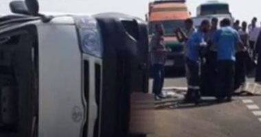 وفاة شخص وإصابة 7 فى حادث تصادم 4 سيارات بطريق الإسماعيلية الصحراوى