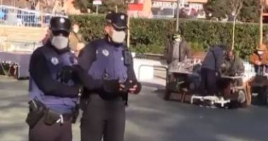 الشرطة الإسبانية تستخدم طائرة "درون" فى مدريد لمراقبة إجراءات كورونا .. فيديو
