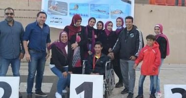 متحد إعاقة يحصل على ميداليتين ذهبيتين فى بطولة الجمهورية للسباحة بجنوب سيناء