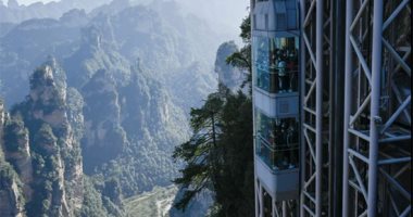 الأسانسير العملاق.. التنين الصينى صاحب أطول وأثقل مصعد خارجى فى العالم.. ألبوم صور