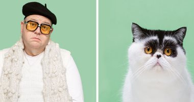 مصور بريطانى يبتكر سيشن لانفعالات كلاب وقطط شبيهه بأمثالها من البشر .. صور