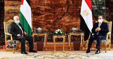 الرئيس السيسي يؤكد لـ"أبو مازن" دعم مصر الكامل للمواقف والاختيارات الفلسطينية