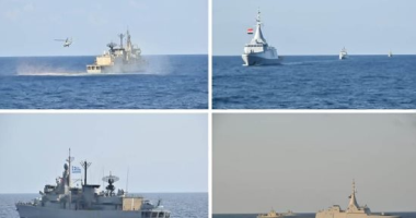 القوات البحرية المصرية واليونانية تنفذان تدريبا بحريا عابرا بالبحر المتوسط
