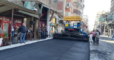 محافظ بورسعيد : بدء أعمال رصف شارع كسرى بحى العرب والمناخ 