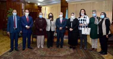 رئيس جامعة طنطا يستقبل وفد المجلس القومى للمرأة بالغربية
