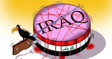 كاريكاتير صحيفة إماراتية.. العراق يواجه خطر التقسيم بسبب الميليشيات