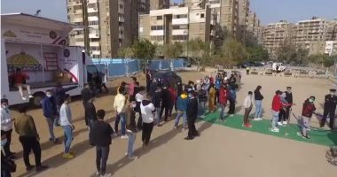 توافد الناخبين على لجنة رامى الجينجيهى فى مدينة نصر بإعادة النواب.. فيديو