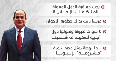 رسائل الرئيس السيسى الحاسمة للصحافة الفرنسية.. إنفوجراف