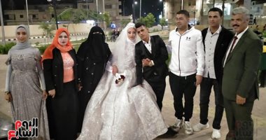 أهالى شمال سيناء يتكفلون بحفل زفاف كفيفين بالعريش.. فيديو وصور