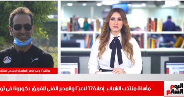 تليفزيون اليوم السابع يعرض تفاصيل صدمة إصابة لاعبى منتخب الشباب بكورونا فى تونس
