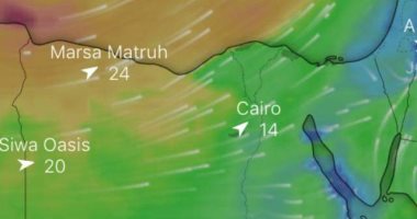 الأرصاد: رياح مثيرة للرمال تمتد للقاهرة وفرص الأمطار تصل الدلتا صباح اليوم