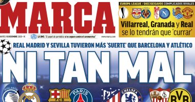 صورة قمة برشلونة ضد سان جيرمان وتشكيل الأحلام الأبرز فى صحف العالم.. صور