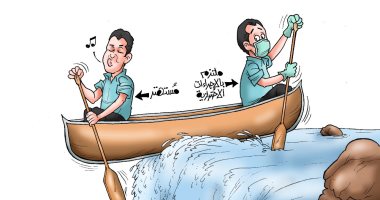 الإجراءات الاحترازية طوق النجاة من فيروس كورونا فى كاريكاتير "اليوم السابع"