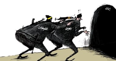 ميليشيات إيران تقود العراق نحو نفق مظلم فى كاريكاتير سعودى