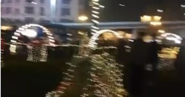 ميدان رمسيس ينافس باريس.. أضواء واحتفالات برأس السنة الميلادية (فيديو)