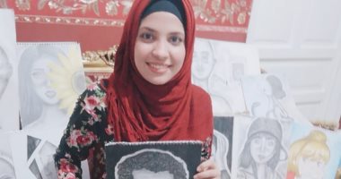 "منة الله" من الإسكندرية تشارك صحافة المواطن برسومات تبرز موهبتها الفنية