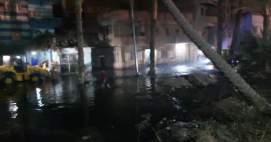 انفجار ماسورة الصرف الصحى الرئيسية فى قرية الطرفاية بالبدرشين محافظة الجيزة