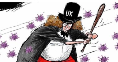 كاريكاتير اليوم.. بريطانيا تحارب كورونا بكل الأساليب