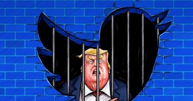 مواقع السوشيال ميديا يحظر دونالد ترامب فى كاريكاتير إماراتى