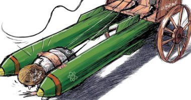 كاريكاتير اليوم.. زعيم كوريا الشمالية يقود عجلة الحرب النووية 