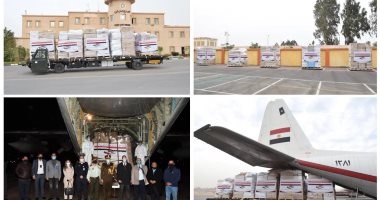 مصر ترسل طائرة مساعدات طبية للأردن بتوجيهات من الرئيس السيسي.. فيديو