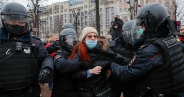 الداخلية الروسية: 6 آلاف شخص شاركوا فى احتجاجات غير مرخص لها فى موسكو