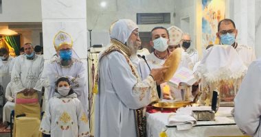 افتتاح كنيسة العذراء بكنيسة الشهيد مارجرجس بأرمنت الوابورات.. صور