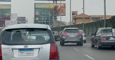 كثافات مرورية أعلى كوبرى أكتوبر المتجه من مدينة نصر للمهندسين.. فيديو
