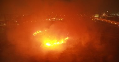 السيطرة على حريق اندلع فى مخلفات بمنطقة مطار إمبابة