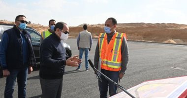 الرئيس السيسى يتفقد مشروعات تطوير طرق ومحاور مناطق شرق القاهرة