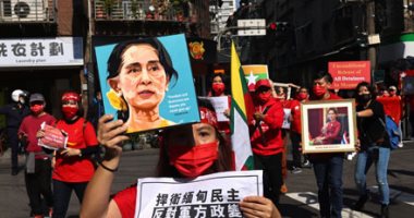 بورميون من أصول صينية يحتجون في تايوان على انقلاب ميانمار.. صور