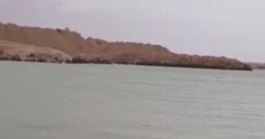 امتلاء بحيرة سد الروافعة بوسط سيناء بمياه السيول بسعة 5.3 مليون متر مكعب