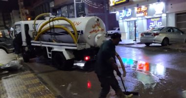 محافظ دمياط تتابع أعمال رفع تجمعات مياه الأمطار