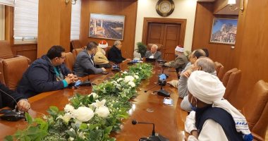 محافظ بورسعيد يستقبل أعضاء لجنة تحكيم مسابقة القرآن الكريم الدولية