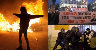 اشتباكات بين الشرطة الإسبانية ومتظاهرين لليوم الثامن بسبب اعتقال مغنى راب