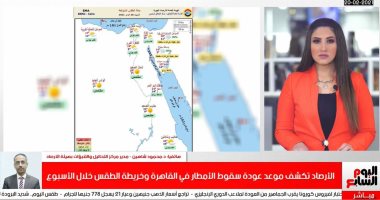 موعد عودة الأمطار فى القاهرة وخريطة الطقس فى تغطية تليفزيون "اليوم السابع" 