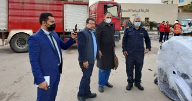 وصول خبراء المعمل الجنائى لمصنع المناديل بمدينة السادات لتحديد سبب الحريق