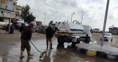 محافظ دمياط تتابع أعمال رفع تجمعات مياه الأمطار بكافة المناطق